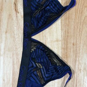 Calvin Klein Black and Blue Lace Bralette